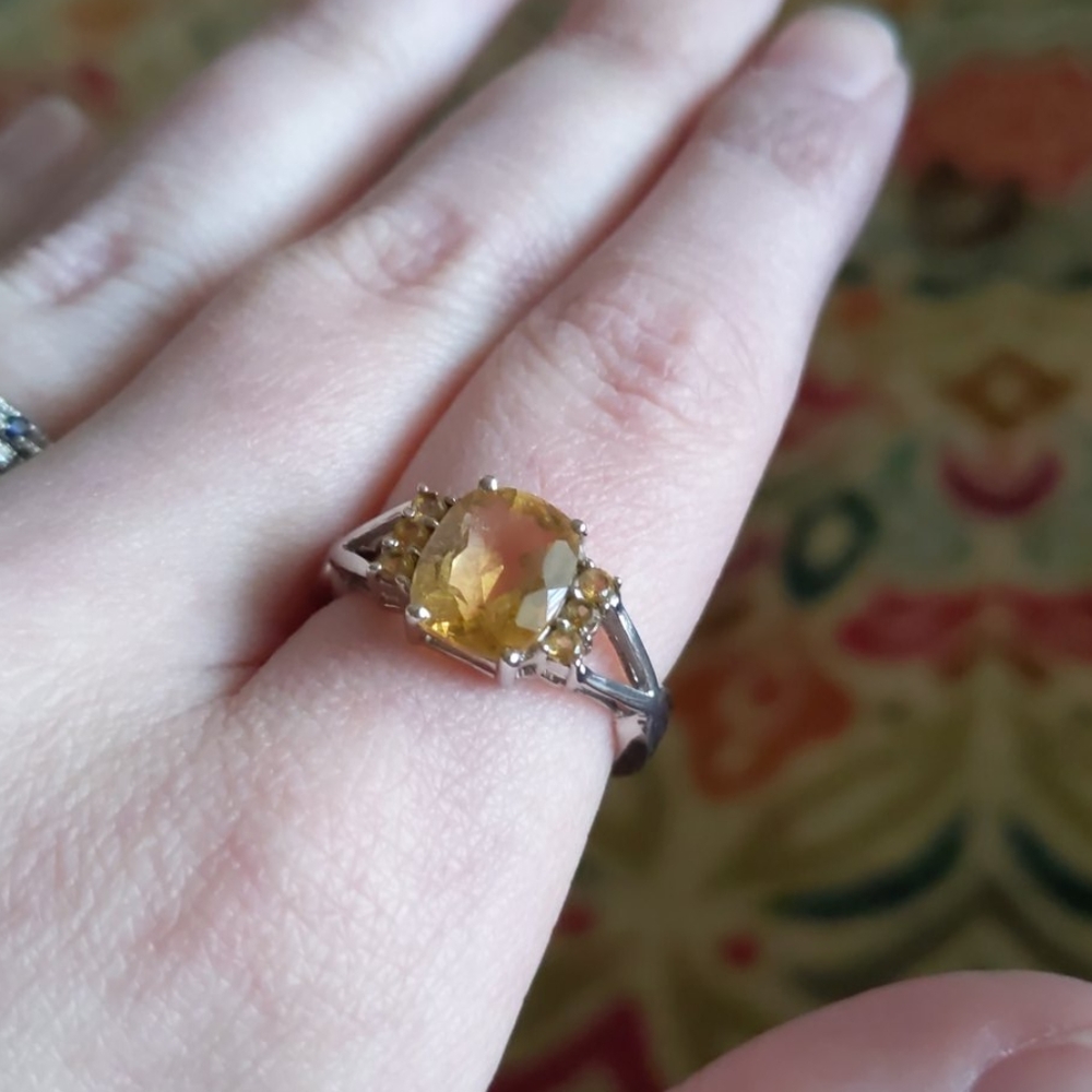 925 Ss Citrine Ring - image 5